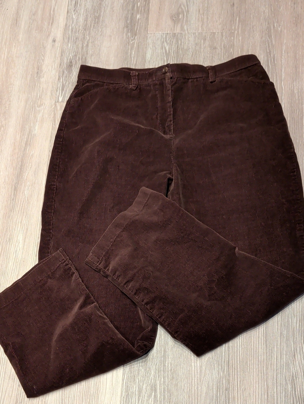 ​Northern Reflections Essential Stretch Brown Corduroy Pants - Size 12 Petite